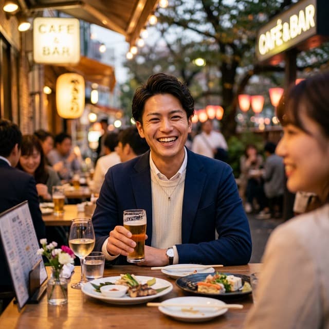 理想の女性との出会いを楽しむ男性